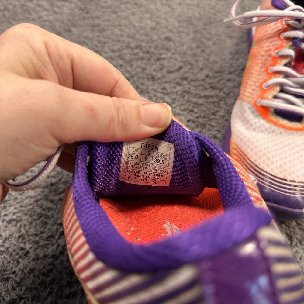 Asics Gel Lyte33 3 Running Shoes Womens 8 White Purple Minimal‎ Sneakers Gym